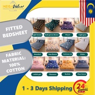 READY STOCK | Thicken Cadar Katil Quilted Sheets Mattress Topper Cotton Fabric Protector Fitted Bedsheet Getah Keliling