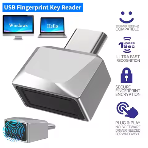 USB Fingerprint Key Reader For Windows 10/11 Hello Security Key Biometric Scanner PC Fingerprint Sen