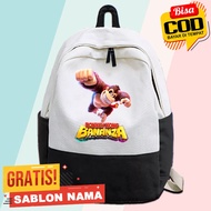 Donkey Kong Bananza Kids Backpack Donkey Kong Bananza Kids School Backpack - Free Name Printing