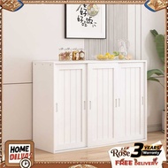 E0 Grade Solid Wood Sliding Door Balcony Storage Cabinet Bay Window Table Cabinet Multi-layer Storag