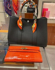 愛馬仕Hermes garden party 30 黑銀