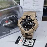 Starwatch Outlet Digitec DA2112T Jam Tangan Sport Pria Dual Time Rubber Strap Original Tahan Air Bis