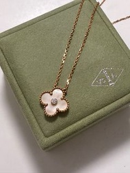 Van cleef & Arpels VCA holiday pendant Xmas Edition 聖誕限量 金貝母鑽石限量頸鏈