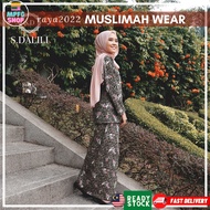 Baju Kurung Kedah Cassie Black Gold/Baju Kurung Kedah Moden/ Kurung Corak Bunga/Muslimah Wear-S.DALI