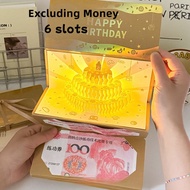 Premyo 3D birthday cake, lucky red envelope, musical light greeting card, cash clipper for children