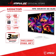 MSI MPG 321URXW QD-OLED Gaming Monitor - (3840 x 2160), 32-inch, 4K UHD, 240Hz Refresh Rate, 90W USB
