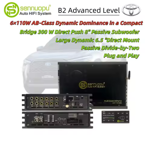 For Toyota Corolla C-HR 8CH DSP Car Amplifier, Plug & Play T-Harness, 6.5 Speakers, Bluetooth 5.0, C