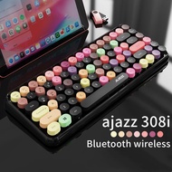 10 colors Ajazz 308i wireless bluetooth keyboard round keycap office keyboard, suitable for iPhone/A