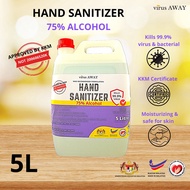 [KKM Certificate] 75% Alcohol Hospital Grade Hand Sanitizer Refill Pack 5L
