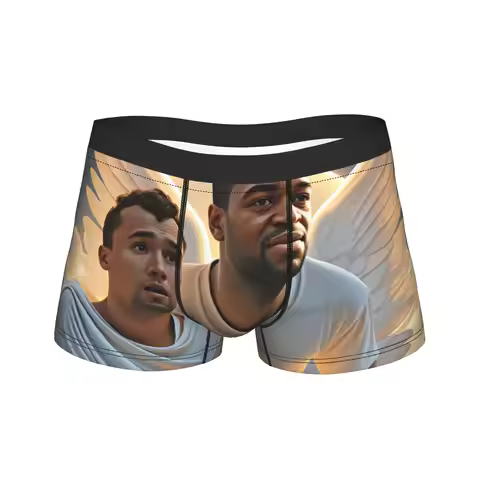 Charlie Kirk Angelic Advocate With George Floyd Underwear Breathable Underpants Pattern Boxer Brief