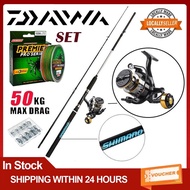 2025 NEW Fishing Reel Rod Spining Combo 1 Set Joran Pancing Fishing Set murah Set Kuat 2 Section Rod