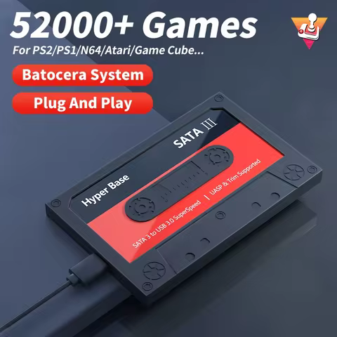 Batocera 500G/2T Retro Game Hard Drive With 52000 Games External Handheld Emulator Gaming HDD For N6