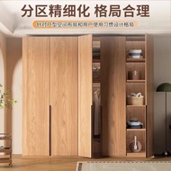 Solid Wood Wardrobe Simple Modern Door Wardrobe Large Capacity Locker E0 Grade Environmentally Frien