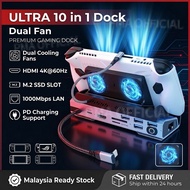 Rog Ally x 10-in-1 Dock Support 30w Turbo Mode 100w PD Charge 4K 60hz Docking Station for Rog Ally