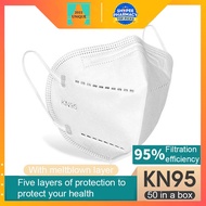 ZOCN 50PCS KN95 face mask 5 layers white disposable protection Mas face mask with design facemask