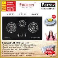 FIRENZZI FGH-3096 GLASS HOB / Firenzzi Cooking Stove FGH3096/ Gas Stove / Elba Hob