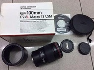 [保固一年] [高雄明豐]【Canon EF 100mm F2.8 L IS USM Macro  便宜賣
