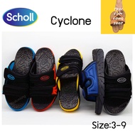 Scholl Cyclone รองเท้าสกอร์ Scholl รองเท้าแตะ รองเท้าหนัง รองเท้าสกอลล์ รุ่นไซโคลน 1u-1955 ของแท้ มี 4 สี สีดำ-แดง