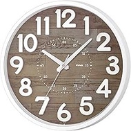 MAG W-760BR-Z Wall Clock, Diameter 11.8 inches (30.0 cm), Analog, Crepe, Silent, Continuous Second H