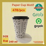 (50 pcs) Paper Cup 120 4oz 240ML 8oz 360ML 12oz 480ML 16oz 660ml 22oz Thick Material