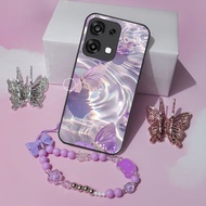 GANTUNGAN HP Glass Softcase + Hanging Strap Latest Oppo A6 Prohp Phone Case Camera Protector Protect