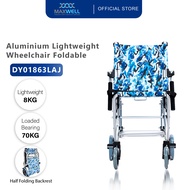 Maxwell Aluum Lightweight Wheelchair Foldable Travel (DY01863LAJ) Wheelchair Lighweight / Kerusi Rod