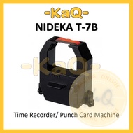 NIDEKA T-7E TIME RECORDER PUNCH CARD COMPATIBLE INK RIBBON - BLACK & BLACK/RED DUAL COLOR