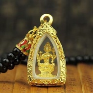 Thai Buddha amulet pendant LP Sanan 2555 Erawan Buddha high-end round accessories necklace泰国佛牌吊坠 龙婆三安2555年 四面佛 高档圆形配饰项链5.15