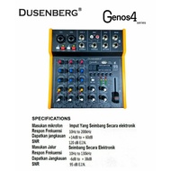 mixer audio 4 channel dusenberg genos 4 mixer karaoke 4 channel