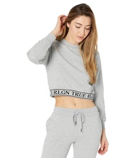 True Religion Women's Ticker Shrunken Sweatshirt