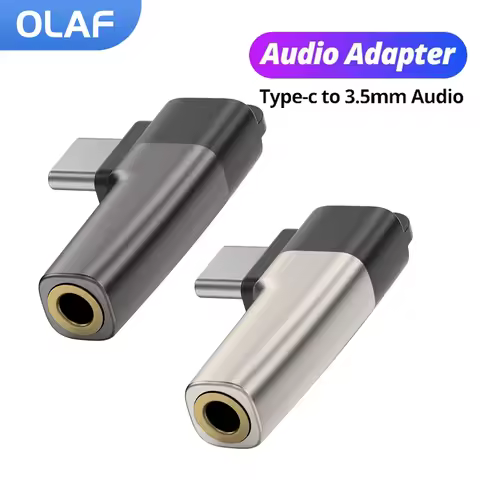Type C To 3.5MM Headphone Adapter 90 Degree Elbow Type C Male To 3.5MM Jack Audio Converter for iPho