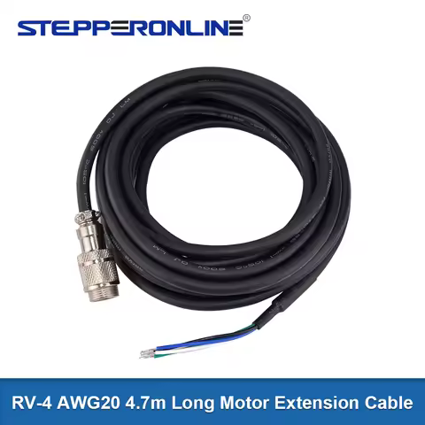 RV-4 AWG20 4.7m Long Motor Extension Cable with GX16 Aviation Plug for Nema 23 & 24 Closed Loop Step