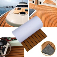 [Szxflie1] EVA Foam Faux Teak Boat Sheet Self-Adhesive Boat Deck Pad, Marine Yacht RV Boat Flooring Mats for Surfboards Paddleboard