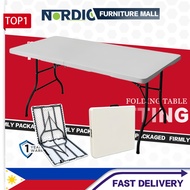 4FT/6FT Foldable Plastic Table Outdoor Dining Table Portable Folding Table Banquet Table