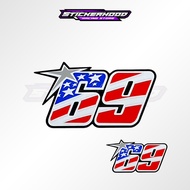 STICKER STICKER 69 NICKY HAYDEN