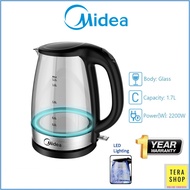 MIDEA MK-17G02 ELECTRIC JUG KETTLE 1.7L / Faraday 2200W Glass Jug Kettle (1.7L) FJK-9818G