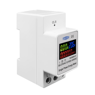 (BVWG) 3In1 Din Rail AC 110V 220V 100A Energy Meter VOLT AMP Voltmeter Ammeter Wattmeter