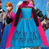Halloween Frozen Anna Princess Dress Anna Dress Girls Long Sleeve Dress Kids Clothing