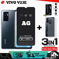 3IN1 TEMPERED GLASS AG MATTE 3IN1 VIVO 23E V21(4G) V21(5G) V20 20SE V21SE BONUS CAMERA LENS+GARSKIN 