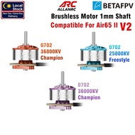 BetaFPV 0702(2026) 25000KV 30000KV 36000KV 1S Brushless Motor 1mm Shaft For Air65 II Champion Racing