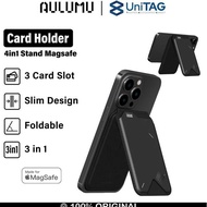 Magsafe Aulumu Vegan Leather Magnetic Flip Wallet Stand
