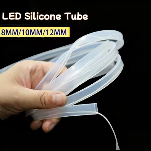 Flexible Transparent/Milky White/Black LED Silicone Tube Waterproof Protection Cover Fit WS2812B WS2