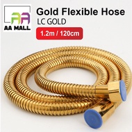 BATHROOM FAUCET TOOLS 1.2M GOLD BIDET STAINLESS STEEL FLEXIBLE HOSE