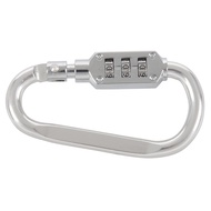 wsustore--with combination padlock 3 digits numbers padlock carabiners silver