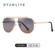 BRANLIVE FC’ แว่นตากันแดด Asian Fit Black Aviator