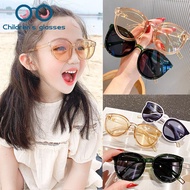 Cute Children's Round Sunglasses Korean Baby Fashion Summer Shade Sunscreen V Glasses Boys And Girls