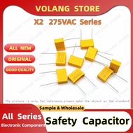 10pcs X2 Safety Capacitor 10mm 275VAC 0.001UF 102 222 3.3NF 332K 0.0047UF 22NF 223 0.033UF 0.047UF 0
