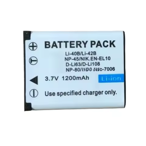 3.7V 1200mAh Li-40B Li 40B Li-42B Li 42B Battery for NP-45 NP 45 NP 45A 45B 45S EN-EL10 Rechargeable