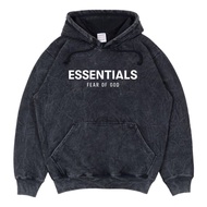 KATUN ESSENTIALS Washed Hoodie Pullover Unisex Sandwash Black MLXL.XXL Thick Plecce Cotton Original 