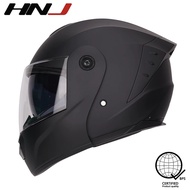 HNJ Half face Single Visor Plain Design Motorcycle Helmet